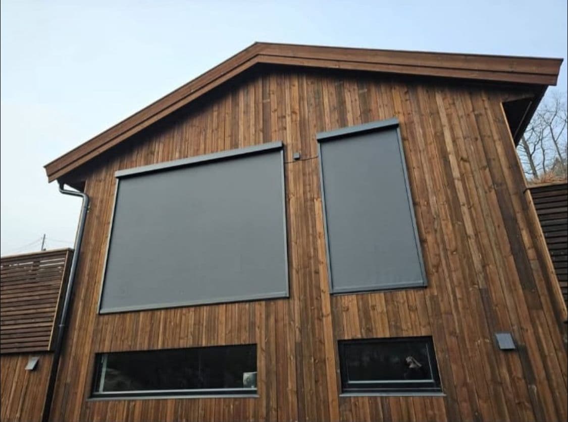 Interiør med screen solskjerming